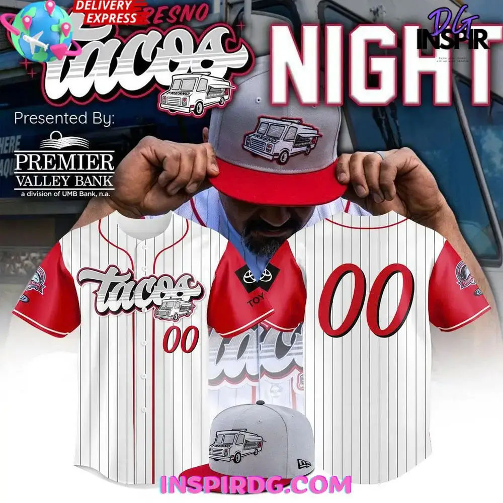 2025 Fresno Tacos Night Special Edition Baseball Jersey Image