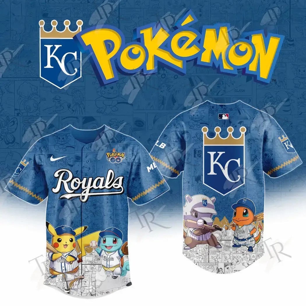 2025 Kansas City Royals Pokemon Go Special Edition Baseball Jersey Baseball Gifts Ideas Image