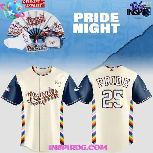 2025 Kansas City Royals Pride Night Special Baseball Jersey Image