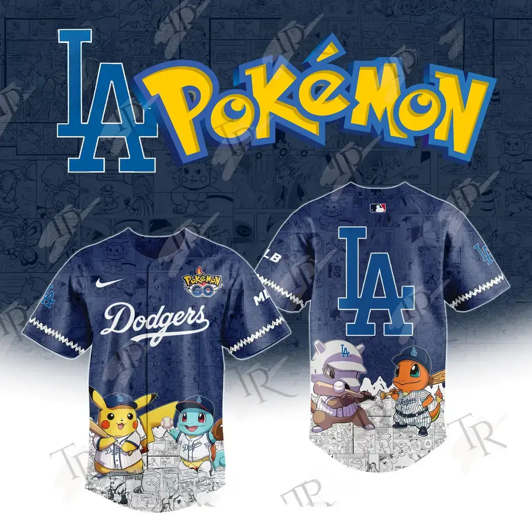 2025 Los Angeles Dodgers Pokemon Go Special Edition Baseball Jersey Baseball Best Gifts Image