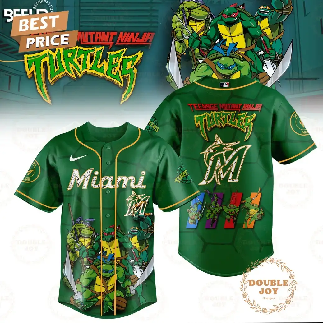 2025 Miami Marlins Teenage Mutant Ninja Turtles Special Edition Baseball Jersey Image