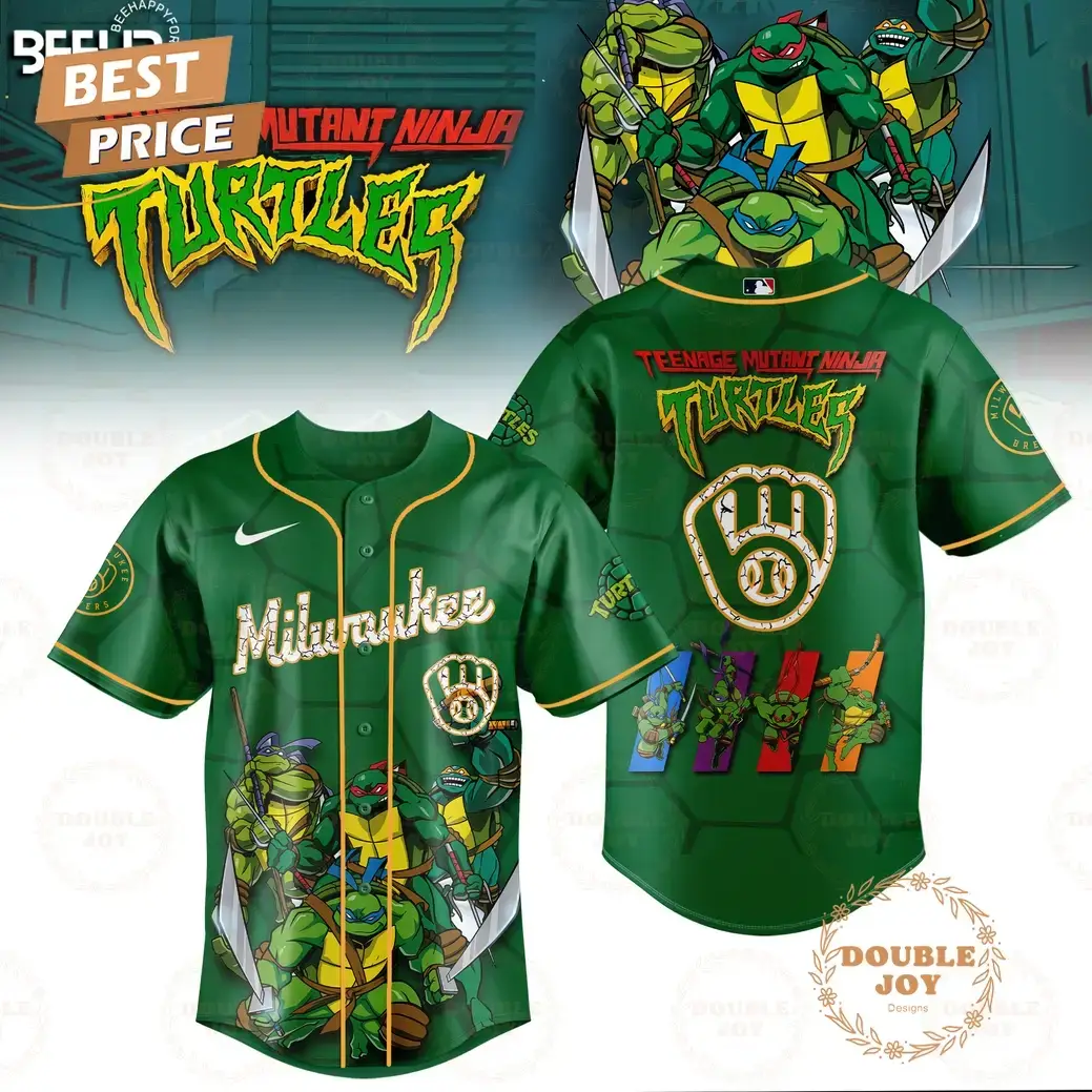 2025 Milwaukee Brewers Teenage Mutant Ninja Turtles Special Edition Baseball Jersey Image