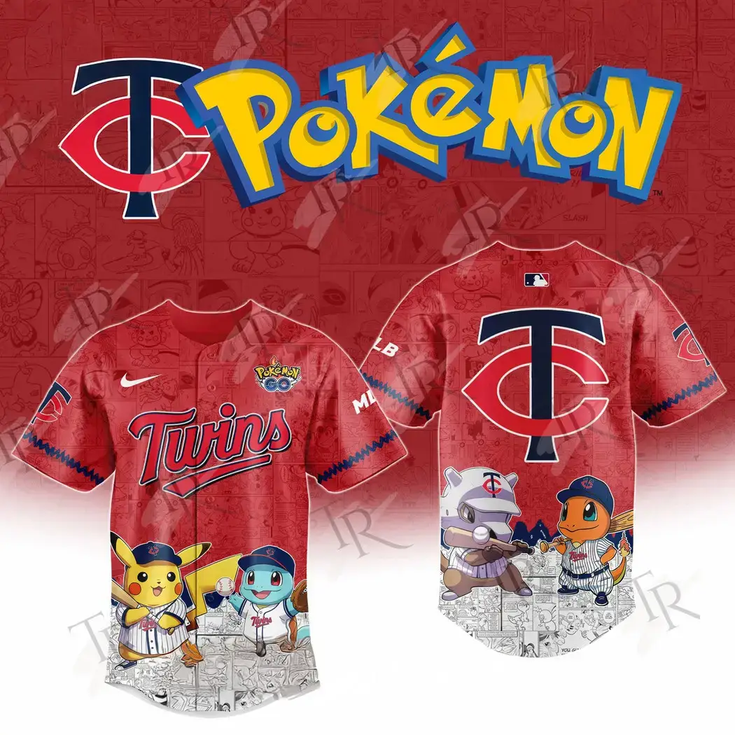2025 Minnesota Twins Pokemon Go Special Edition Baseball Jersey Gifts For Baseball Players Image