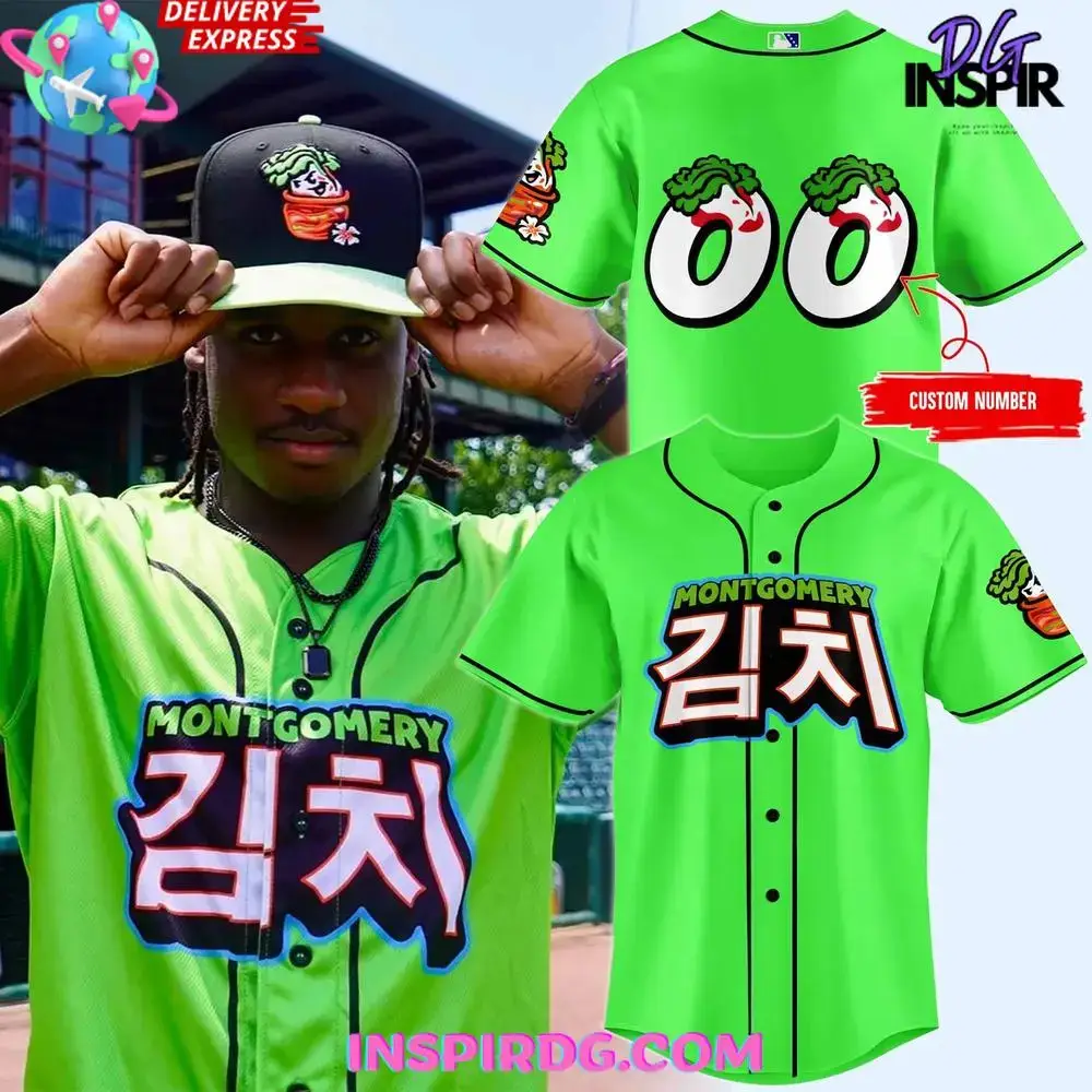 2025 Montgomery Biscuits X Kimchi Special Baseball Jersey Image