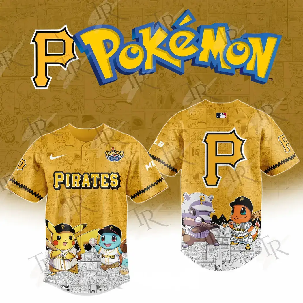 2025 Pittsburgh Pirates Pokemon Go Special Edition Baseball Jersey Baseball Gifts Ideas Image