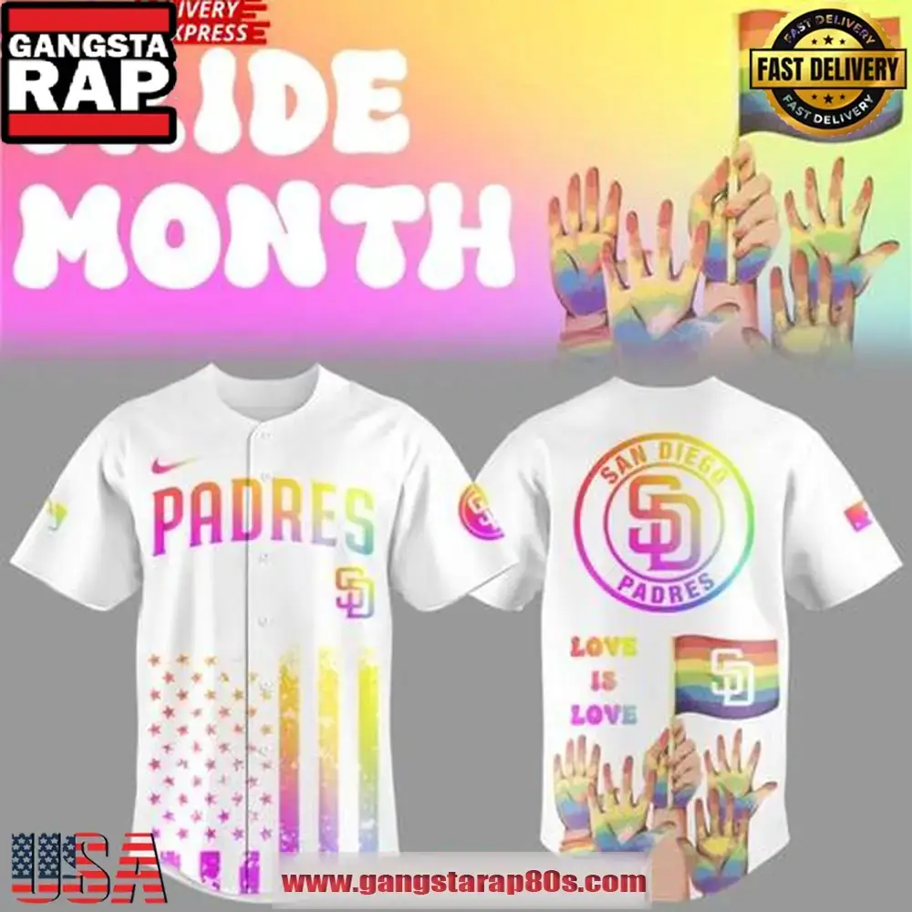 2025 San Diego Padres Pride Month Special Baseball Jersey Shirt Image