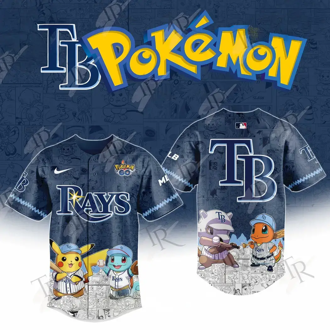 2025 Tampa Bay Rays Pokemon Go Special Edition Baseball Jersey Gift For Baseball Lover Image