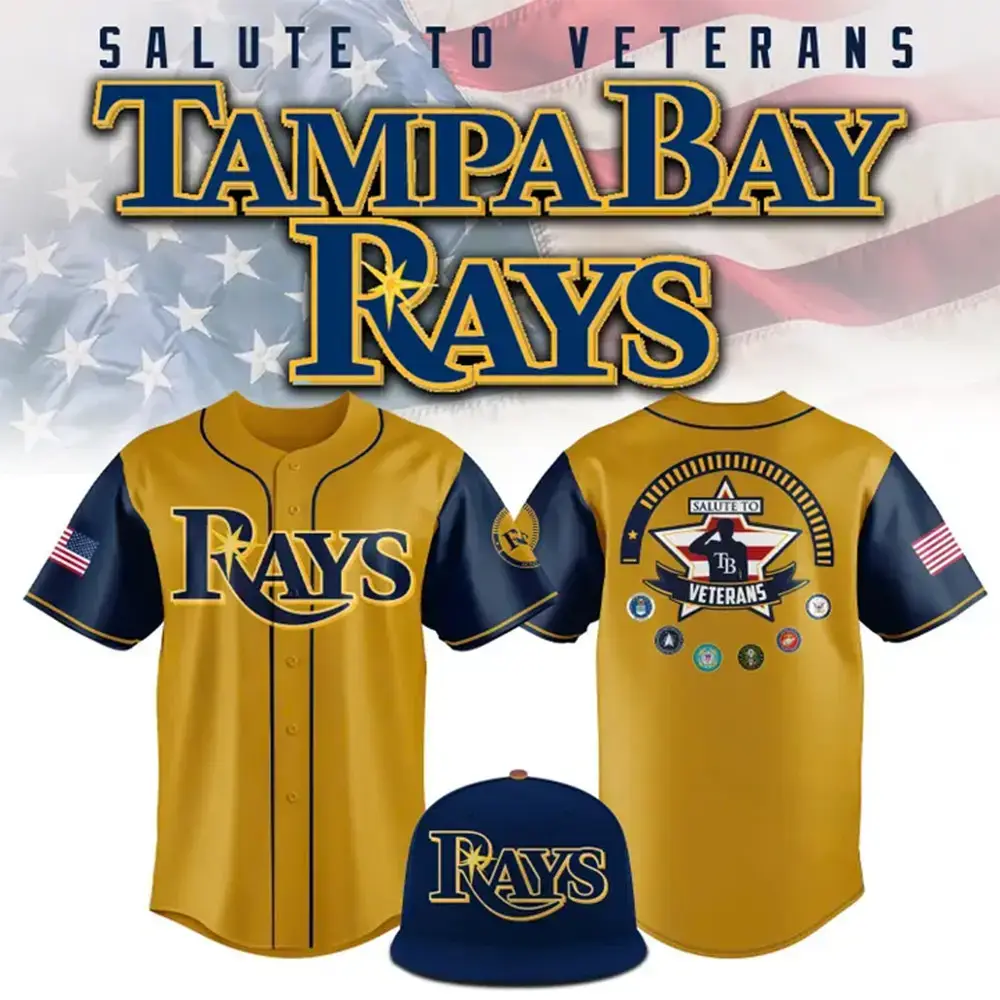 2025 TB Rays Salute to Service Jersey Baseball Lover Gift Ideas Image