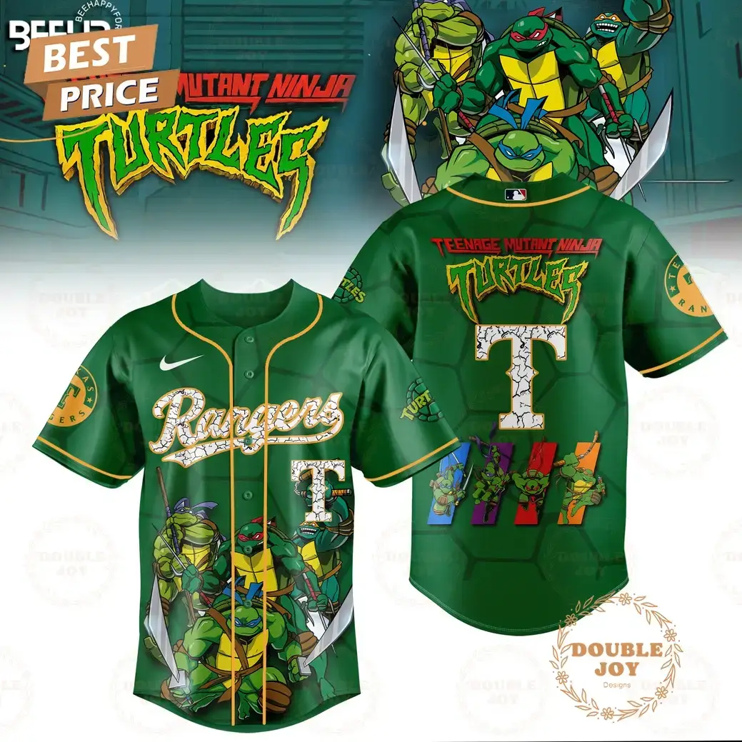 2025 Texas Rangers Teenage Mutant Ninja Turtles Special Edition Baseball Jersey Image