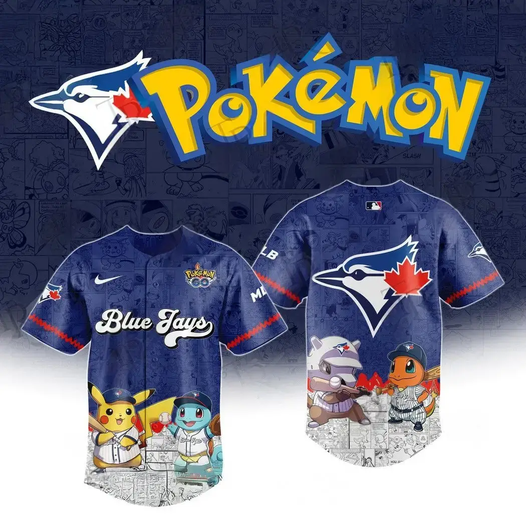 2025 Toronto Blue Jays Pokemon Go Special Edition Baseball Jersey Gift Ideas For Baseball Players Image