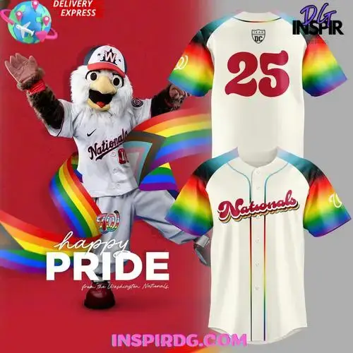 2025 Washington Nationals Pride Celebration Baseball Jersey Image