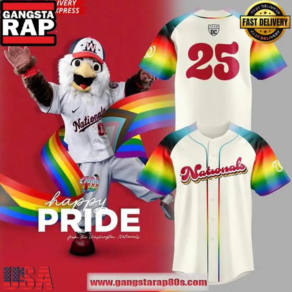 2025 Washington Nationals Pride Celebration Baseball Jersey Shirt Image