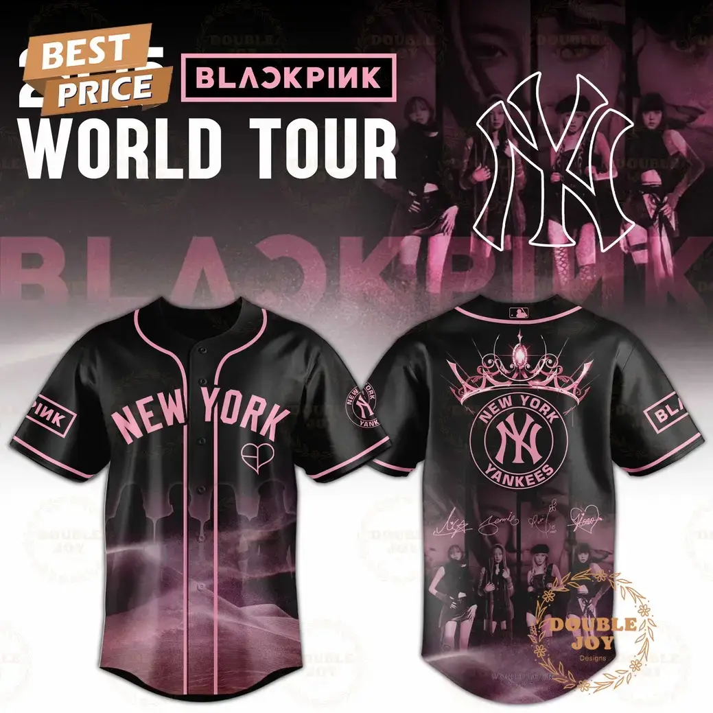 2025 World Tour Blackpink x New York Yankees Limited Edition Baseball Jersey Image