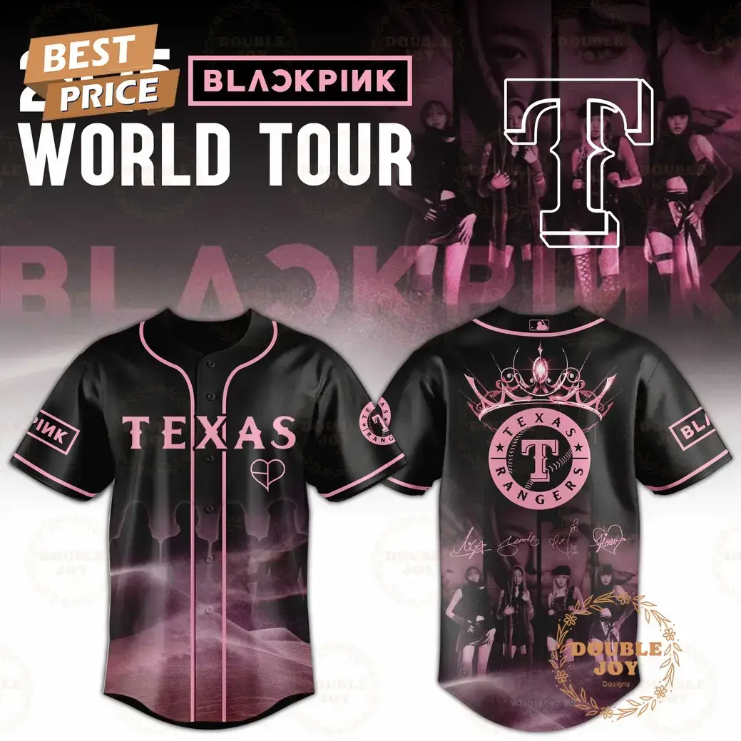 2025 World Tour Blackpink x Texas Rangers Limited Edition Baseball Jersey Image