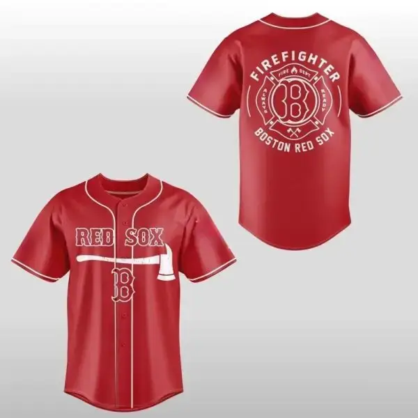 2026 Boston Red Sox Firefighter Application Jersey Image