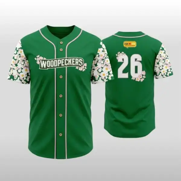 2026 Fayetteville Woodpeckers Dogwood Flower Jersey Giveaway Image