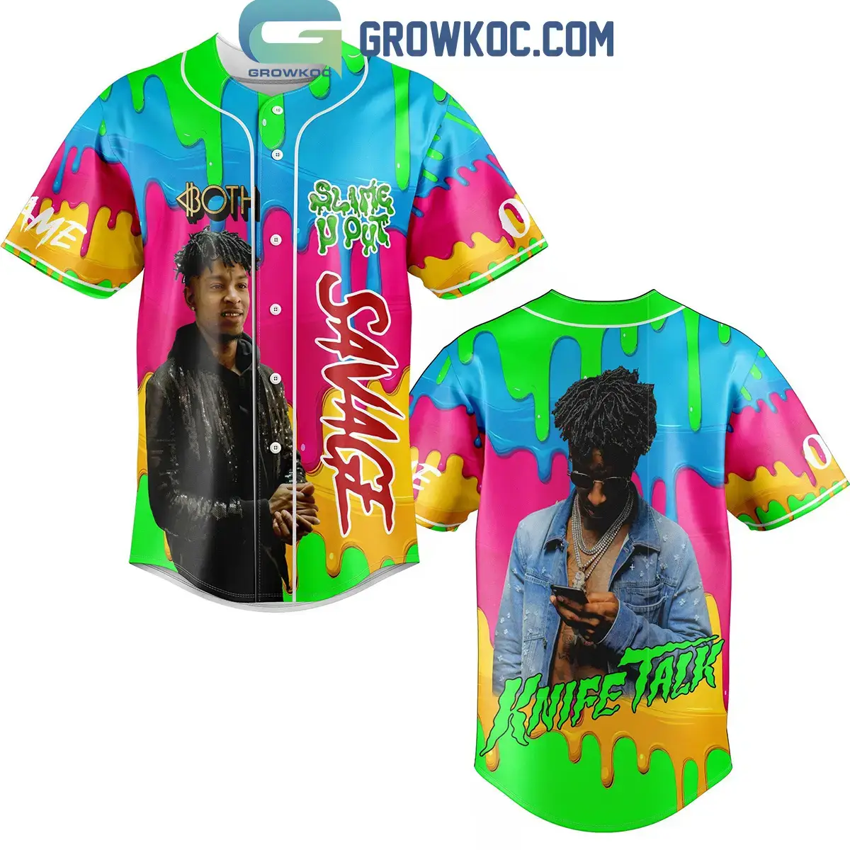 21 Savage Knife Talk Drake Personalized Baseball Jersey Image