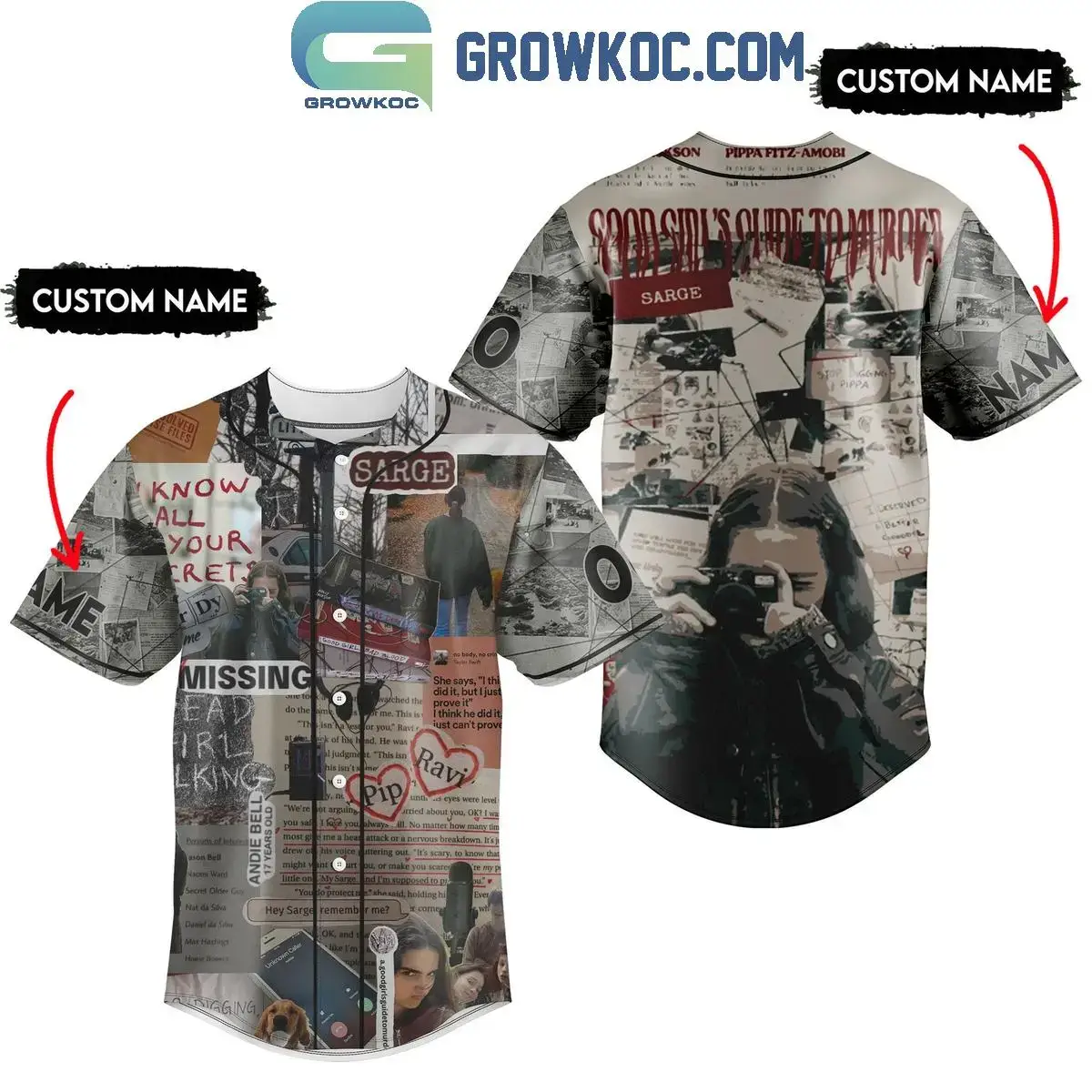 A Good Girl's Guide To Murder Missing Personalized Baseball Jersey Image