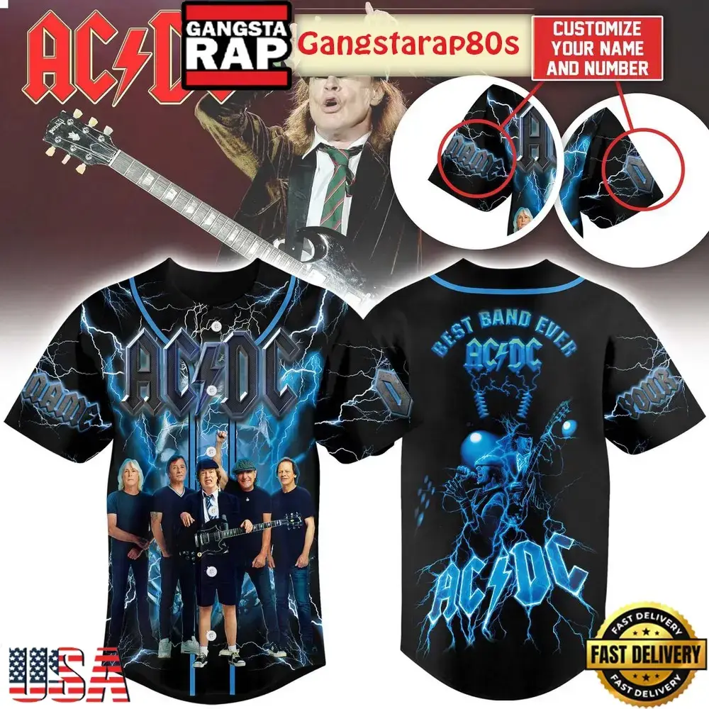 ACDC Best Band Ever 2025 Unique Design Baseball Jersey Image
