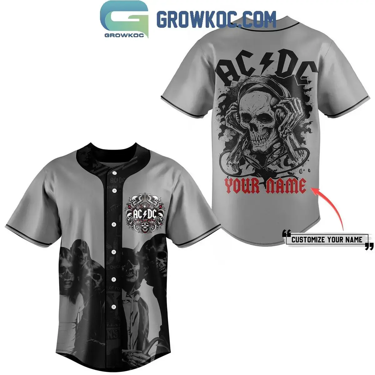 ACDC Shot In The Dark Personalized Baseball Jersey Image