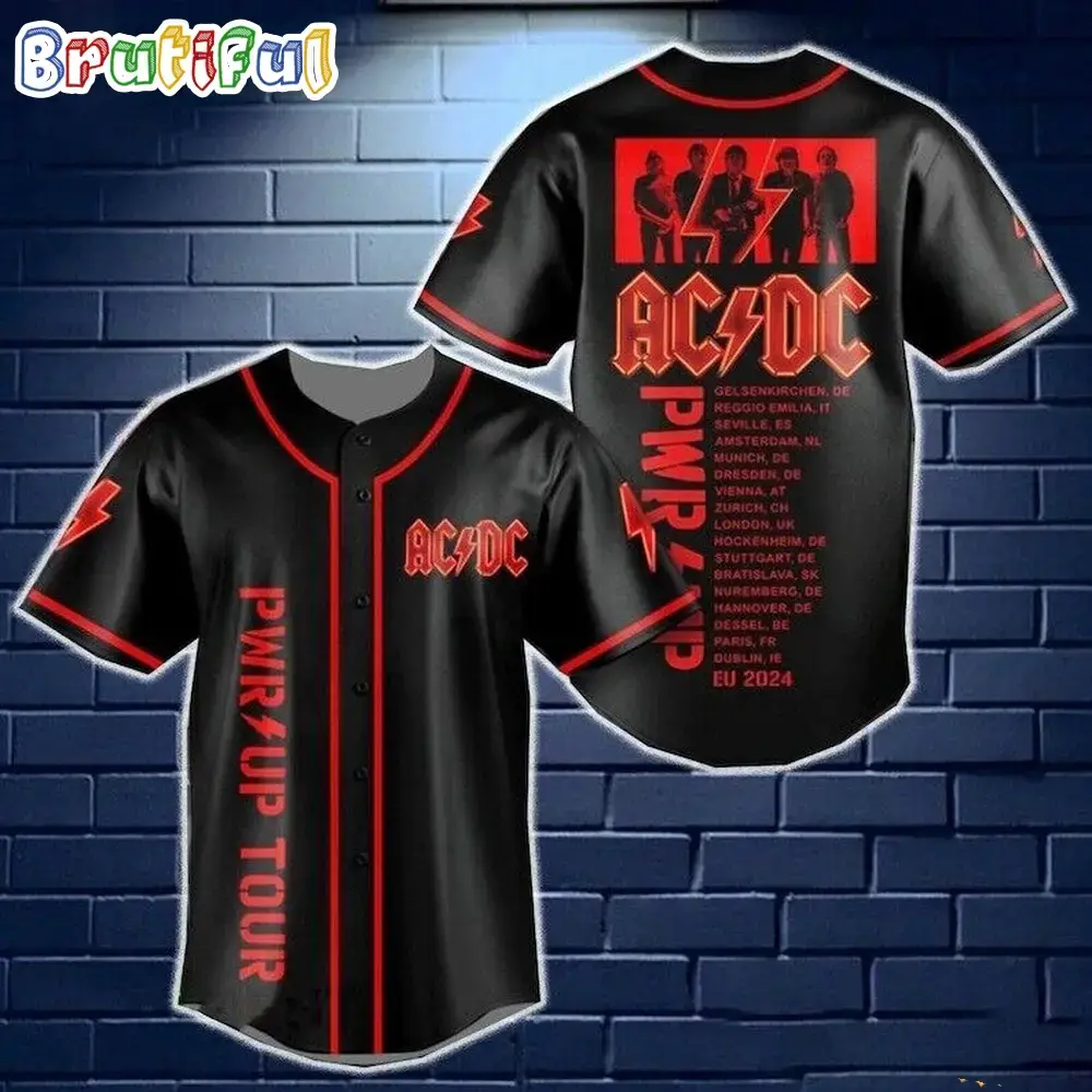 ACDC World Tour Acdc Pwr Up Tour 2024 Jersey Rock Band Tour 2024 Gift For Lover Jersey Image