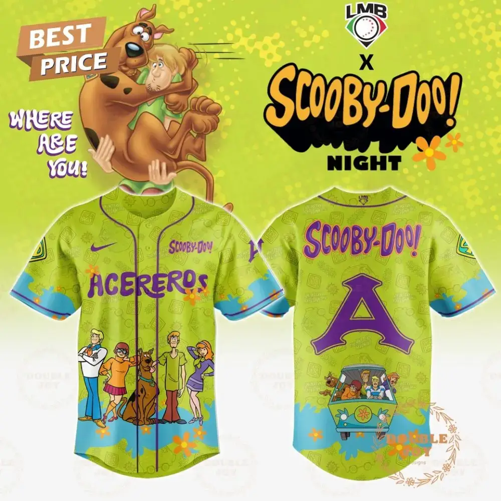 Acereros De Monclova Where Are You! Scooby-Doo! Night 2025 Limited Edition Baseball Jersey Image