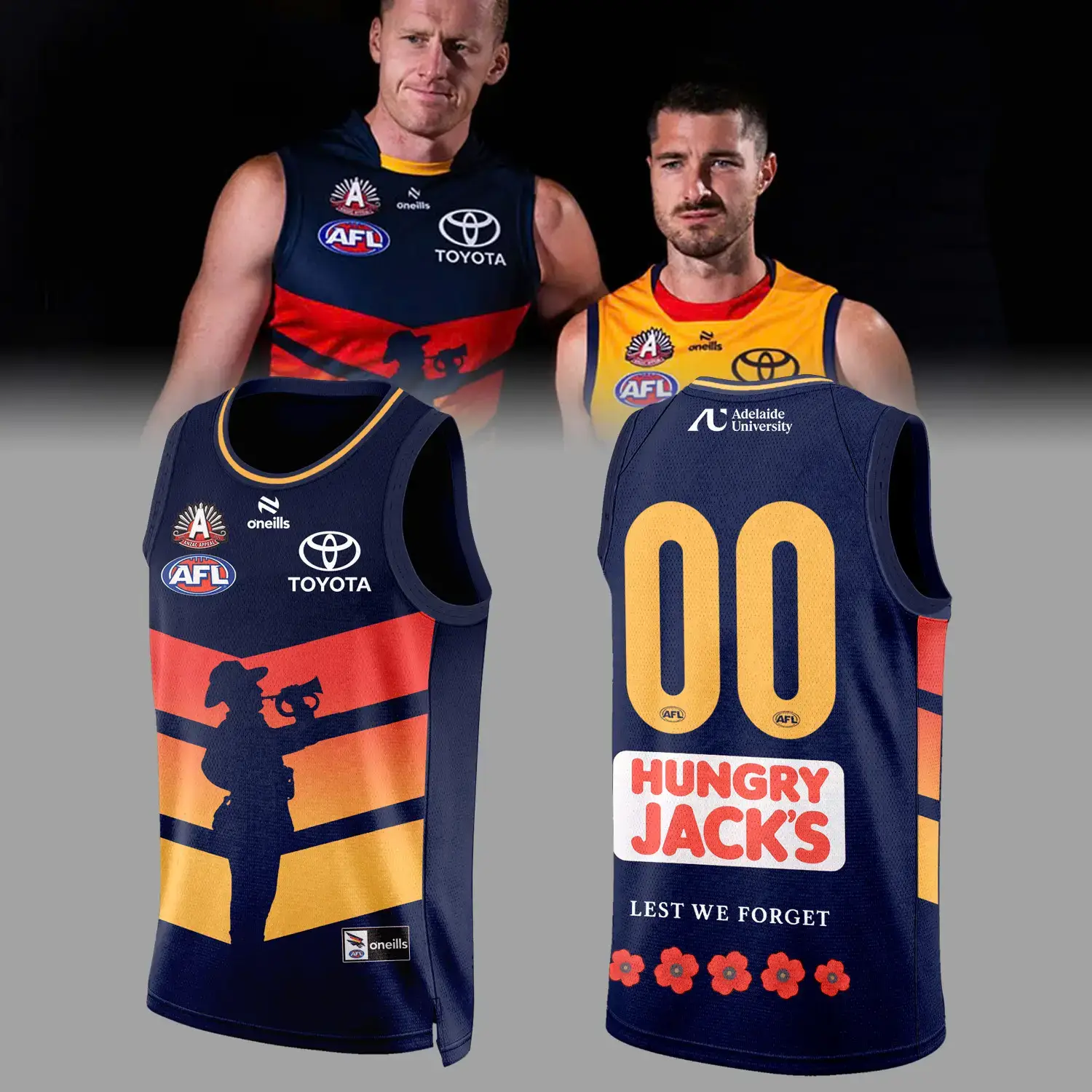 Adelaide Crows Anzac Day Jersey Gifts For Fan Image