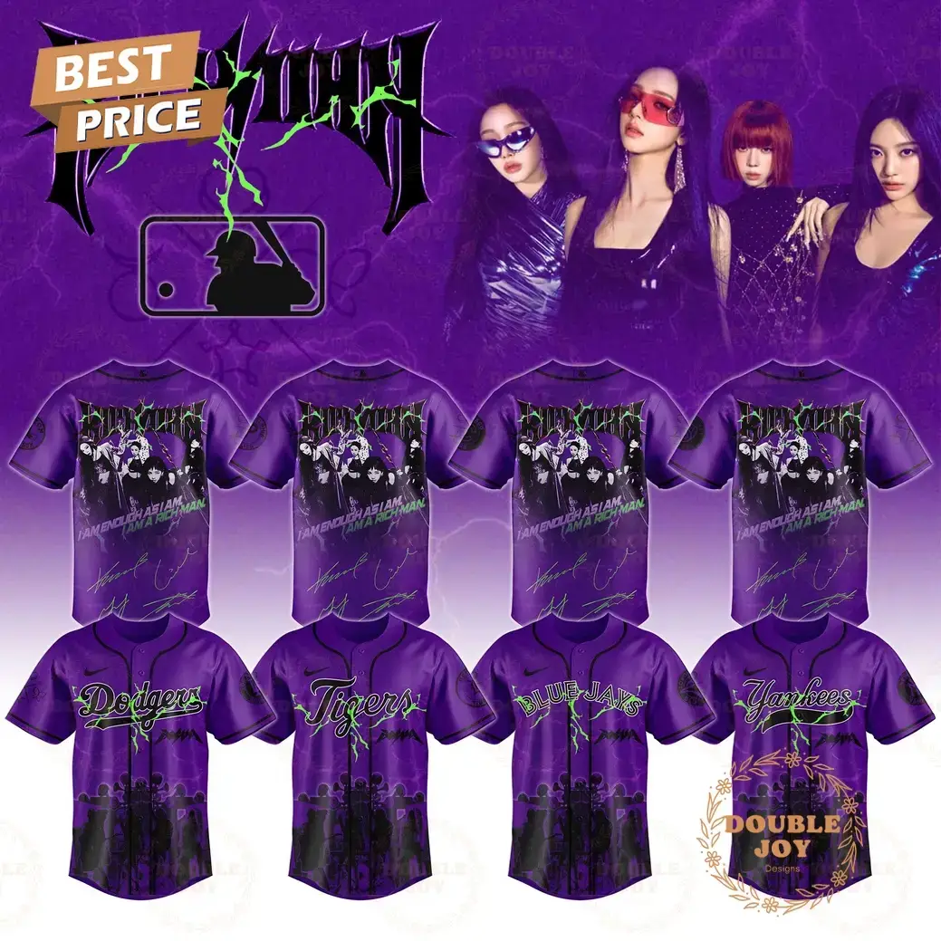 AESPA Richman x All Team M L B Limited Edition Purple Baseball Jersey Image