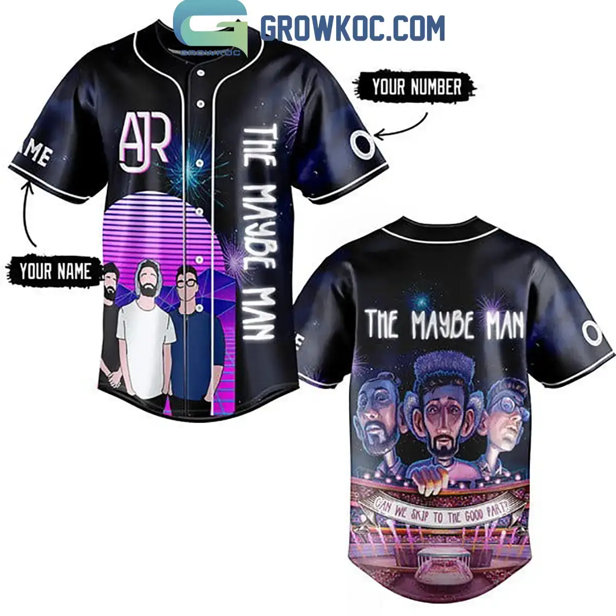 AJR Band The Maybe Man Fan Personalized Baseball Jersey Image