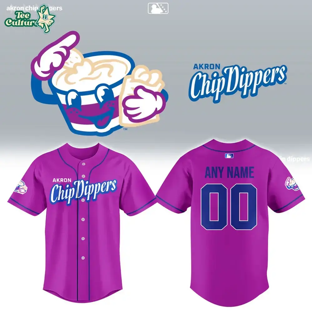 Akron Chip Dippers Only in Akron Two Nights Baseball Jersey Image