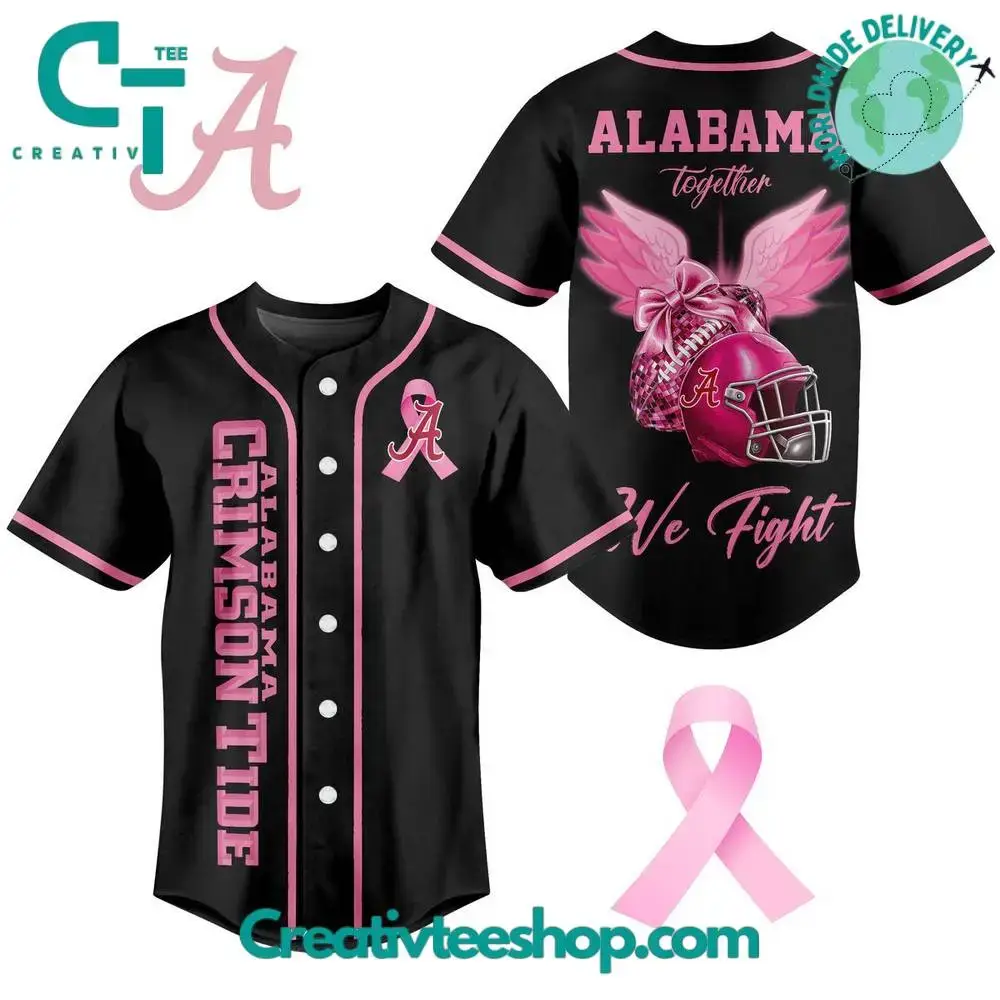 Alabama Crimson Tide Together We Fight Cancer Baseball Jersey Image
