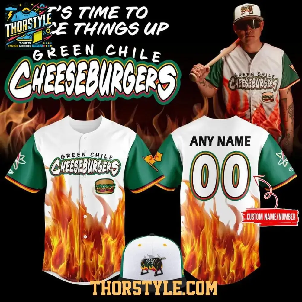 Albuquerque Isotopes Green Chile Cheeseburgers 2026 Night Baseball Jersey Image