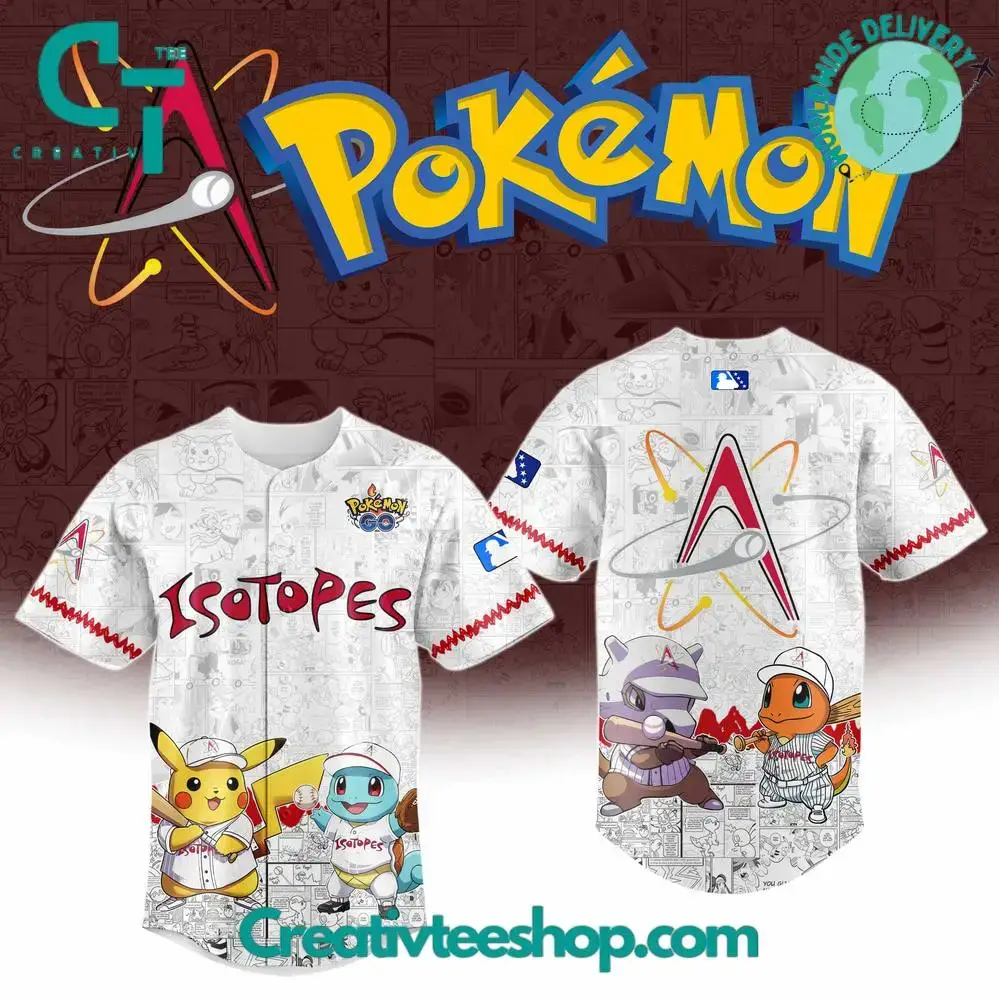 Albuquerque Isotopes X Pokemon Go Special Baseball Jersey Image