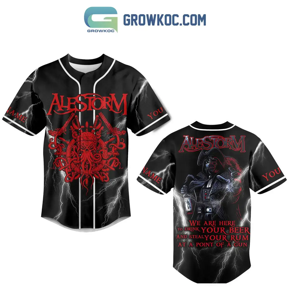 Alestorm Drink Your Beer And Steal Your Rum Personalized Baseball Jersey Image