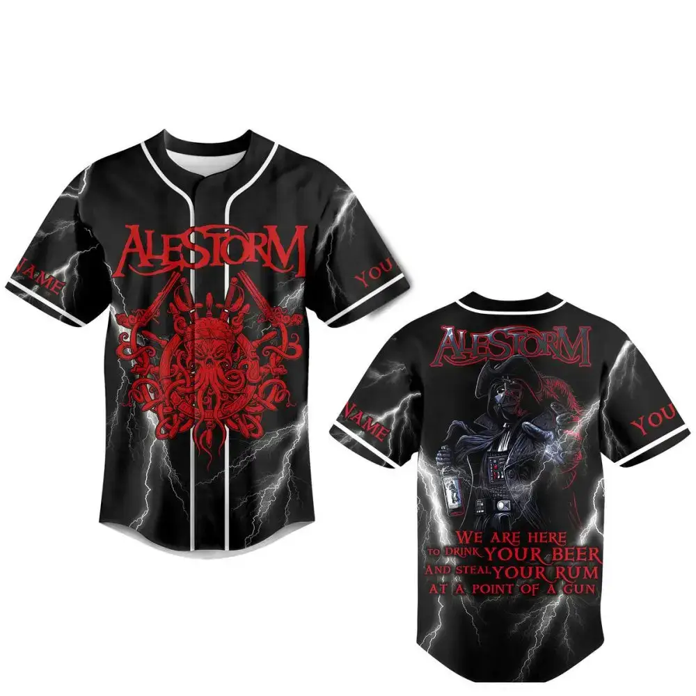 Alestorm Pirate Baseball Jersey - Beer & Rum Lover'S Custom Shirt Image