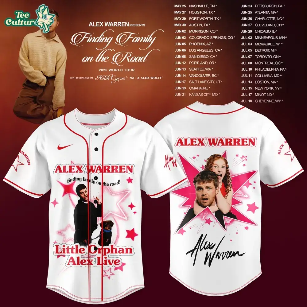 Alex Warren Finding Family On The Road 2026 White Special Limited Jersey Image