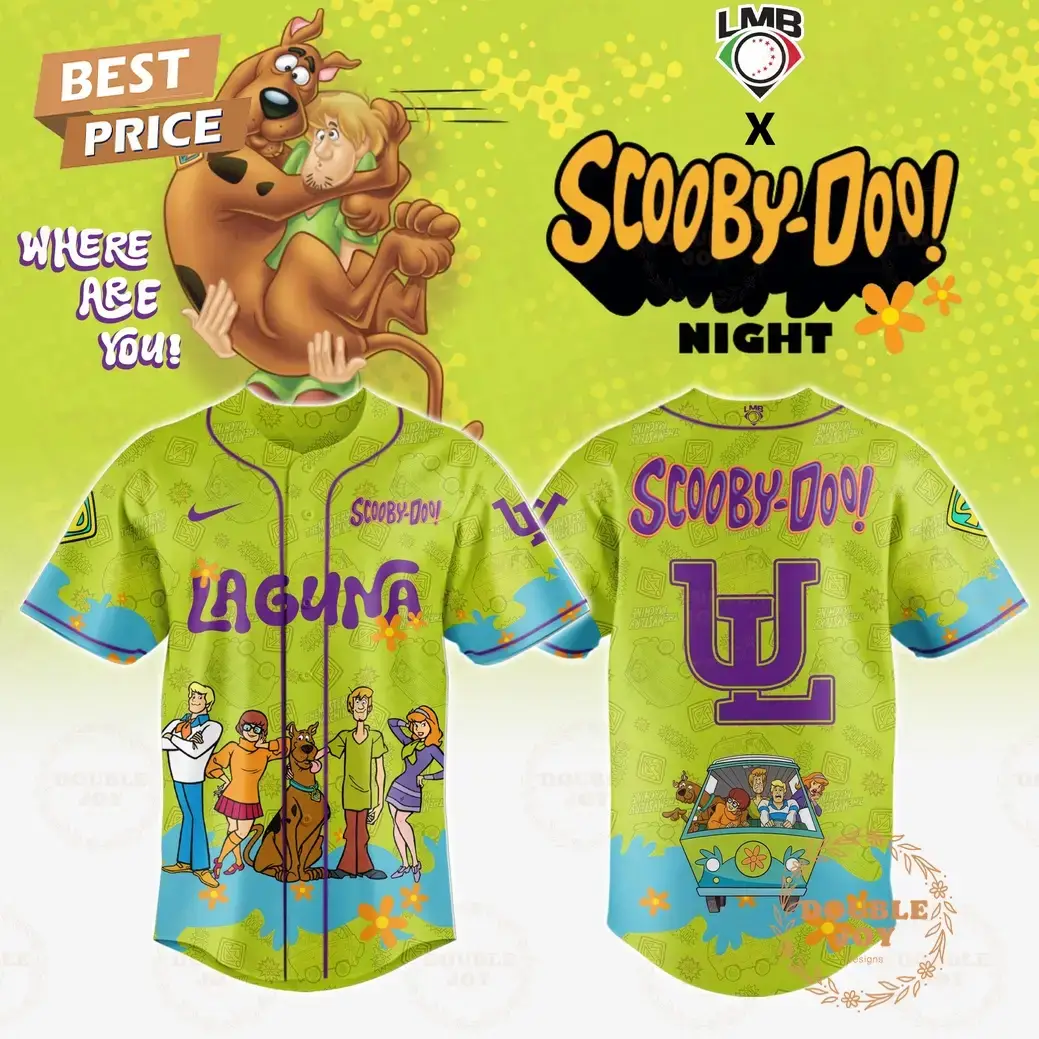 Algodoneros De Unión Laguna Where Are You! Scooby-Doo! Night 2025 Limited Edition Baseball Jersey Image