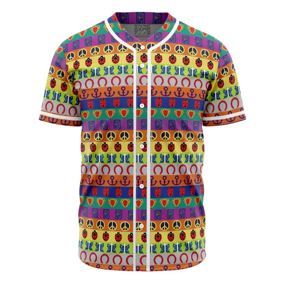 All Symbols Pattern Jojo’S Bizarre Adventure Baseball Jersey Image