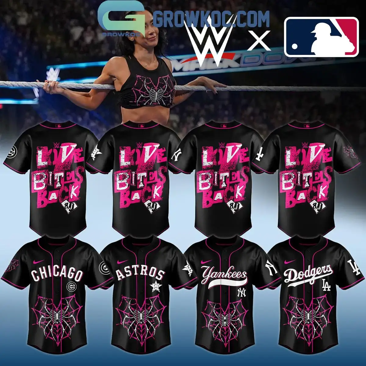 All Team MLB x AJ Lee Live Bites Back Jersey Image