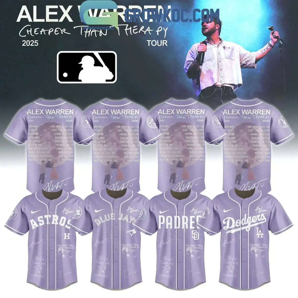 All Team MLB x Alex Warren Tour 2025 Jersey Image