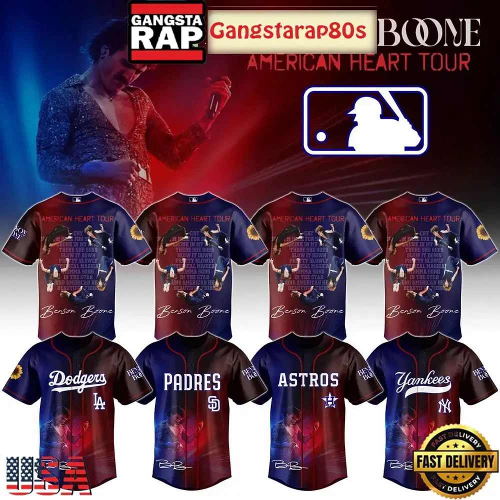 All Team MLB x Benson Boone American Heart Tour 2025 Baseball Jersey Image