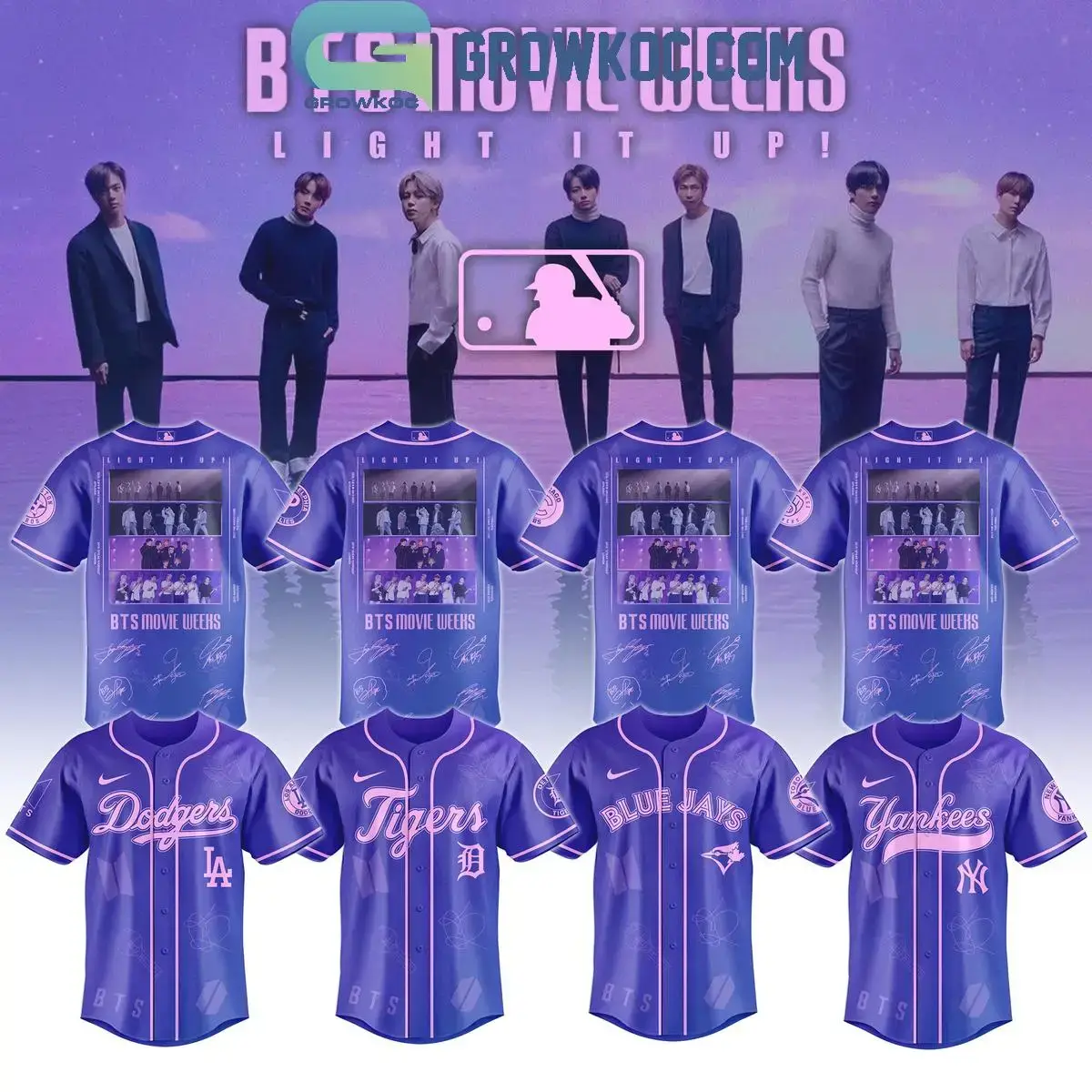 All Team MLB x BTS Movie Week Light It Up Jersey Image