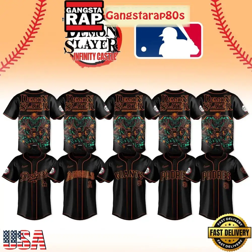 All Team MLB x Demon Slayer Kimetsu No Yaiba Special Baseball Jersey Image