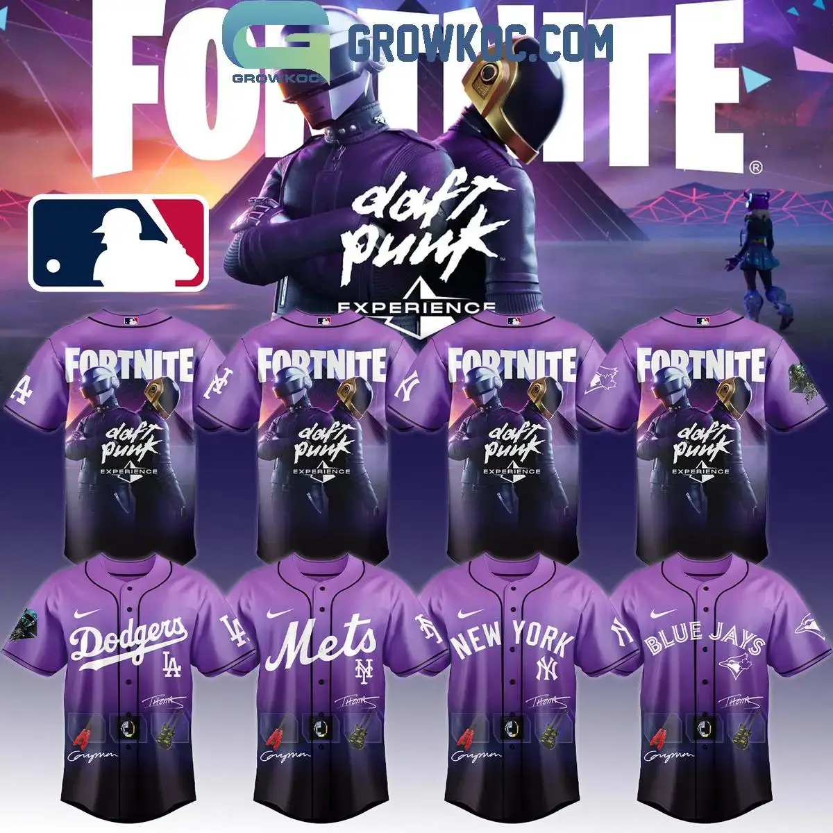 All Team MLB x Fortnite Daft Punk Experience Jersey Image