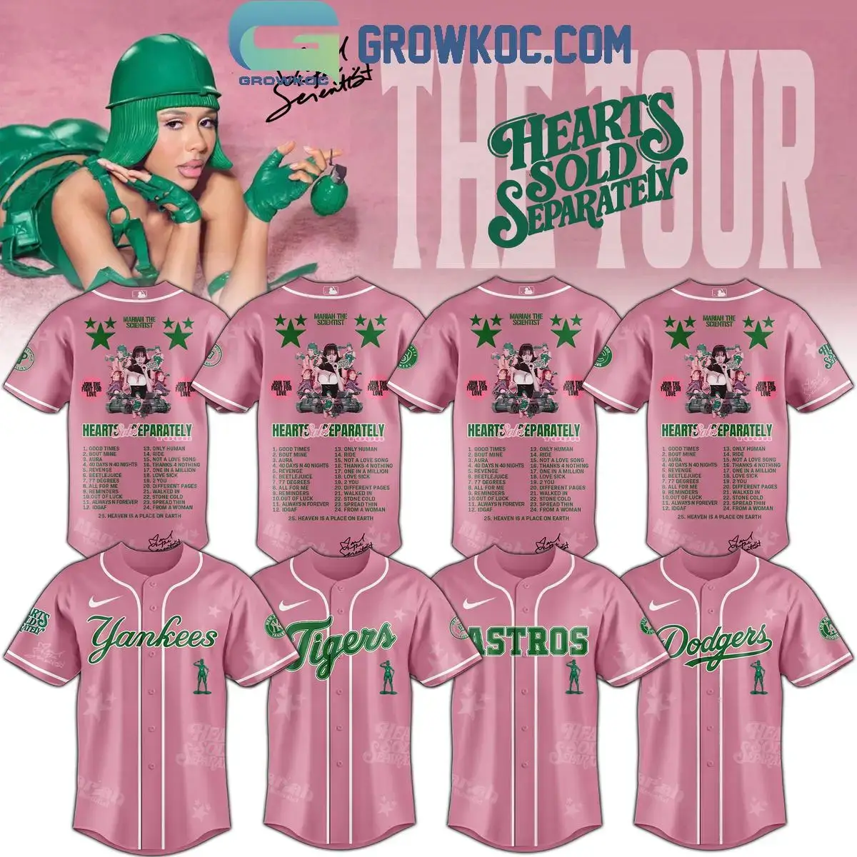 All Team MLB x Mariah The Scientist Tour Hearts Sold Separately Jersey Image
