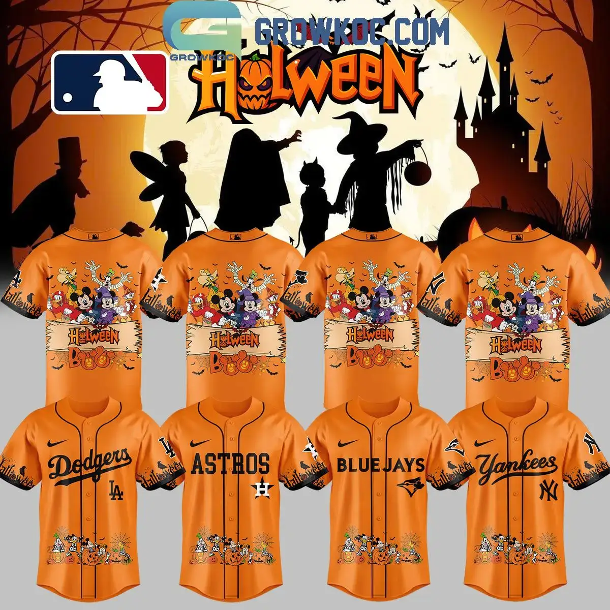 All Team MLB x Mickey Mouse Halloween Jersey Image