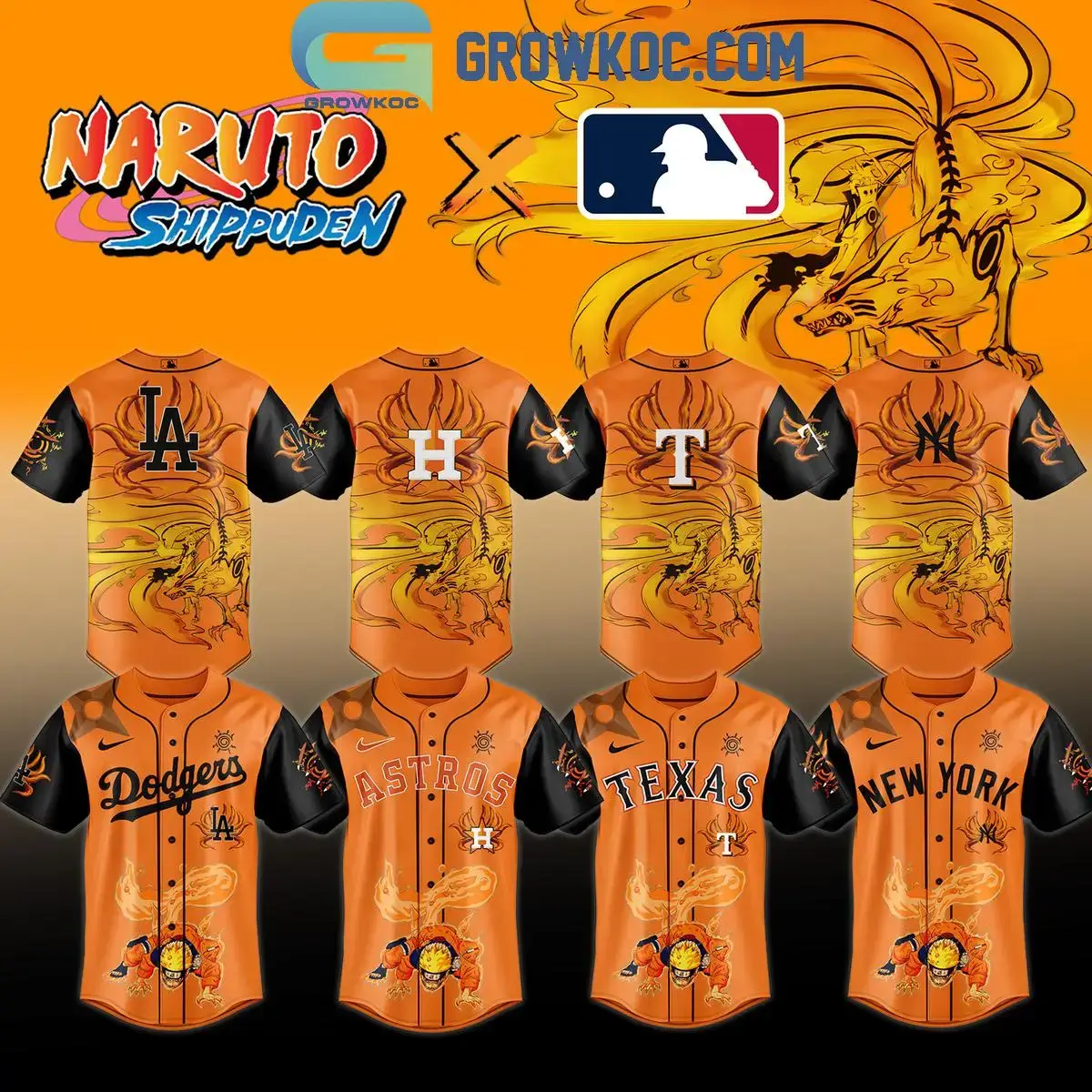 All Team MLB X Naruto Shippuden Jersey Image