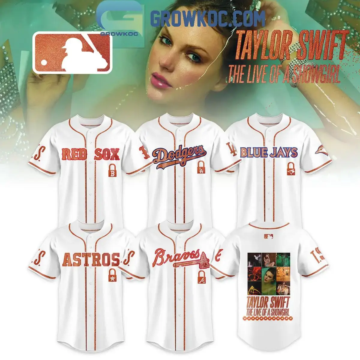 All Team MLB x Taylor Swift The Life Of A Showgirl Album 2025 Jersey Image