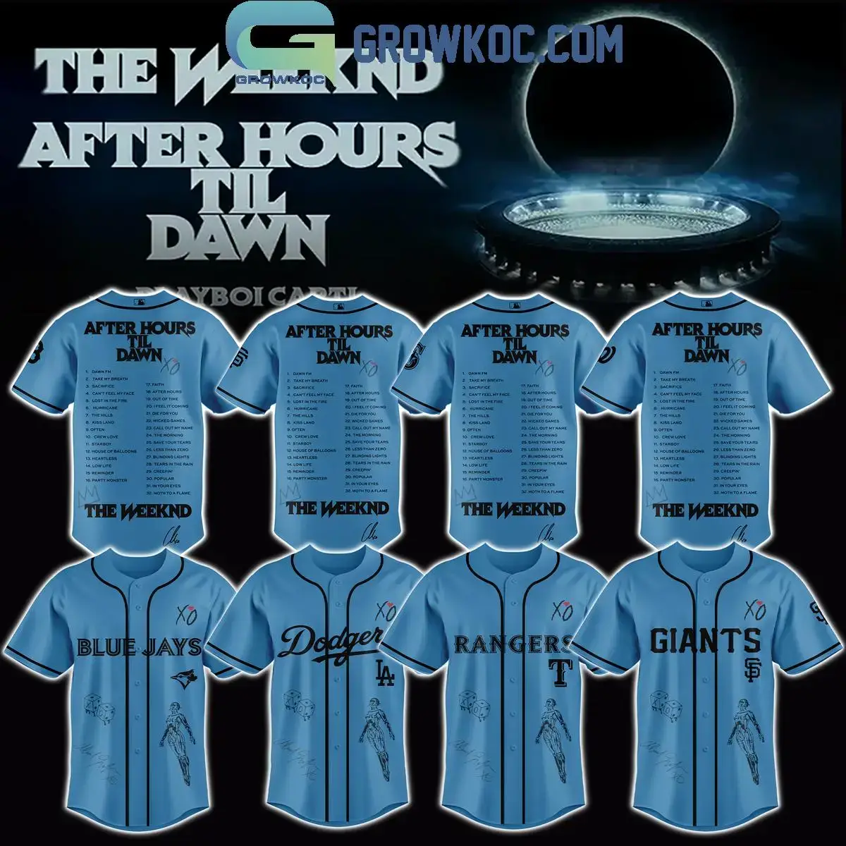 All Team MLB x The Weeknd After Hours Til Dawn 2026 Baseball Jersey Image