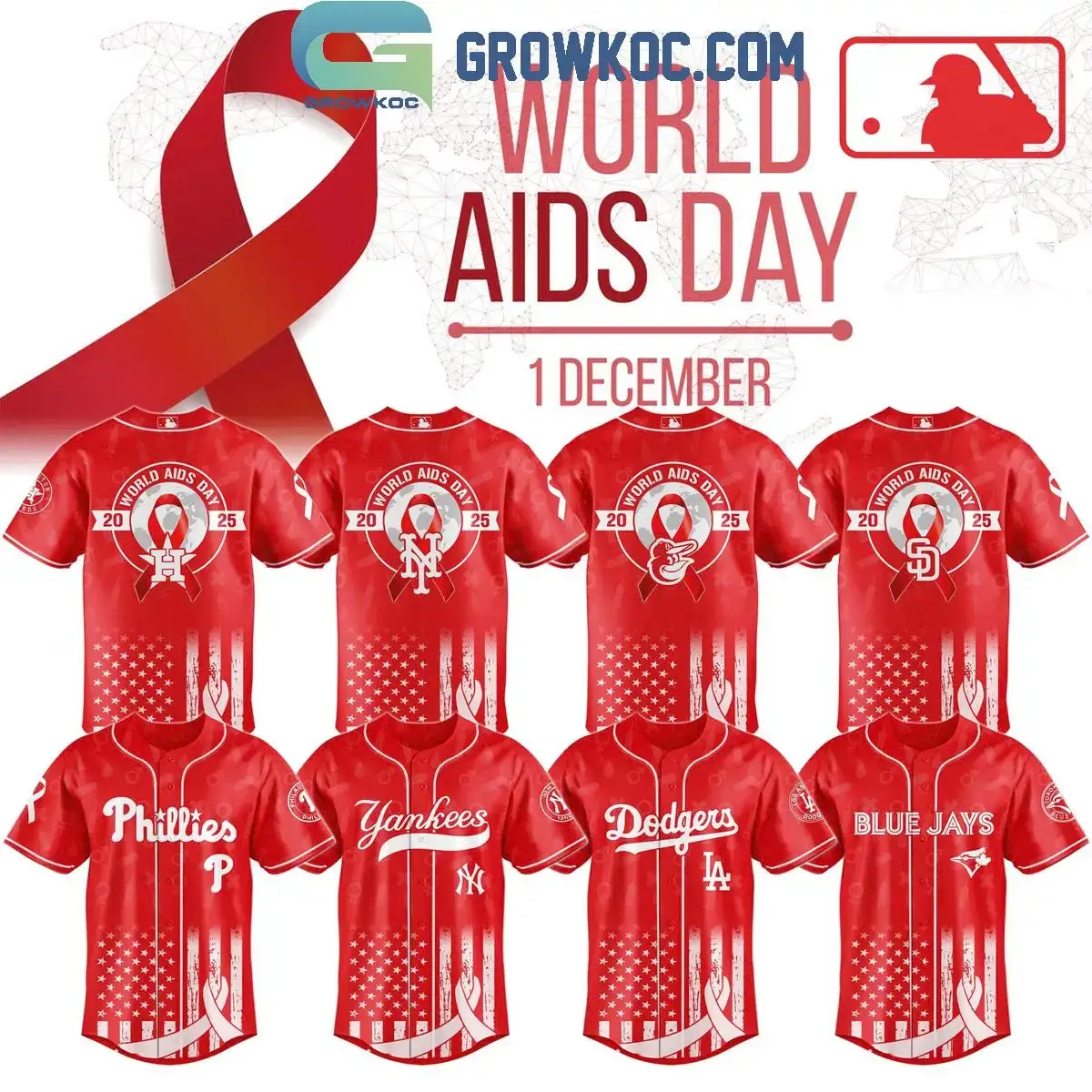 All Team MLB x World Aids Day 2025 Jersey Image